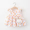 Baby Girl Summer New Printed Dress Cartoon Backpack Skirt Two-piece Set